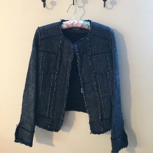 Tweed Style Double Breasted Jacket